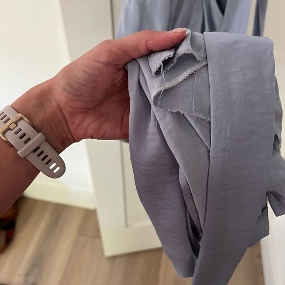 Blue Satin h&m wedding bridesmaid Gown - Picture 7 of 9